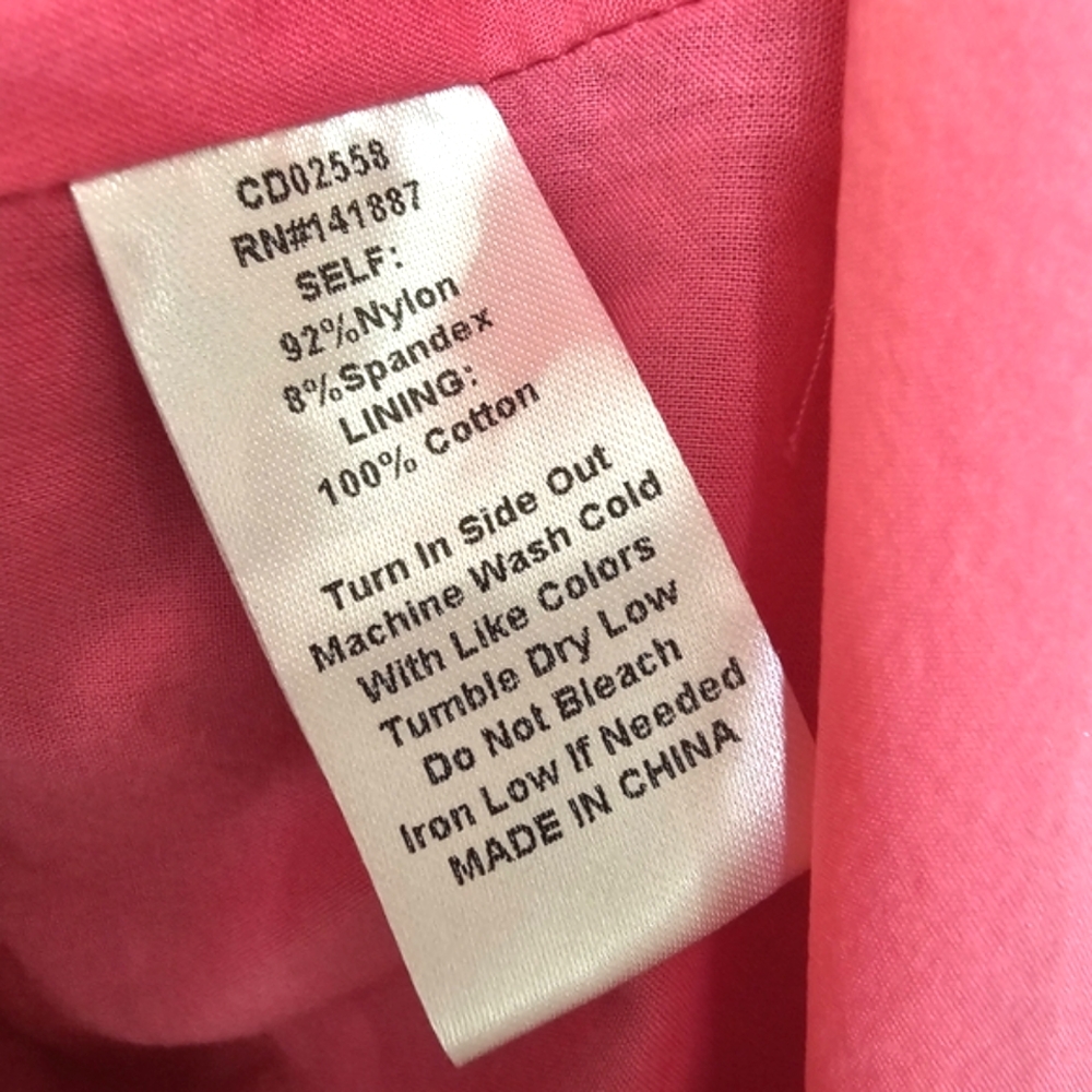 Nwot TCEC Pink Ruffle Tiered Cap Sleeve Babydoll Shift Dress w/Pockets - Picture 12 of 15
